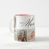 Tasse 2 Couleurs Meilleure maman jamais Script Mères Jour 7 Photo C (Devant gauche)