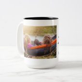 Tasse 2 Couleurs Meilleure Maman Jour Script Moderne Photo personna (Devant gauche)