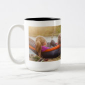 Tasse 2 Couleurs Meilleure Maman Jour Script Moderne Photo personna (Gauche)