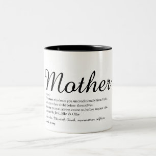 Tasse 2 Couleurs Meilleure Maman, Maman, Définition de Mère Moderne