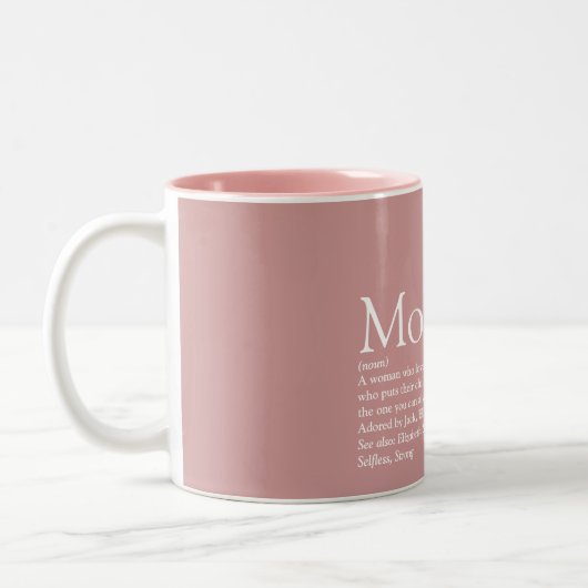 Tasse 2 Couleurs Meilleure Maman, Maman, Mère Définition (Gauche)