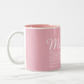 Tasse 2 Couleurs Meilleure Maman Mère Définition Script Rose (Gauche)