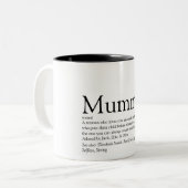 Tasse 2 Couleurs Meilleure Maman Momée du Monde Citation de Définit (Devant gauche)