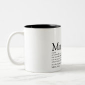 Tasse 2 Couleurs Meilleure Maman Momée du Monde Citation de Définit (Gauche)