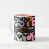 Tasse 2 Couleurs Meilleure maman Mugs. (Devant gauche)