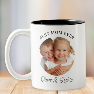 Tasse 2 Couleurs Meilleure Maman Photo Fête des Mères