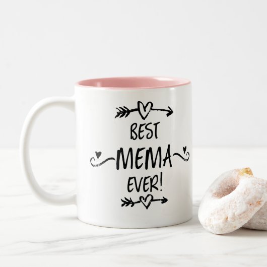 Tasse 2 Couleurs Meilleure Mema de tous les temps (Avec donut)