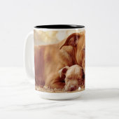 Tasse 2 Couleurs Meilleure mère de chien Pitbull (Devant gauche)