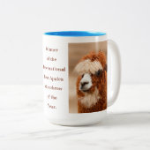 Tasse 2 Couleurs Meilleure Monobrow d'Alpaca (Devant droit)
