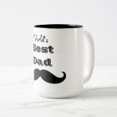 Tasse 2 Couleurs Meilleure moustache papa du monde (Devant droit)