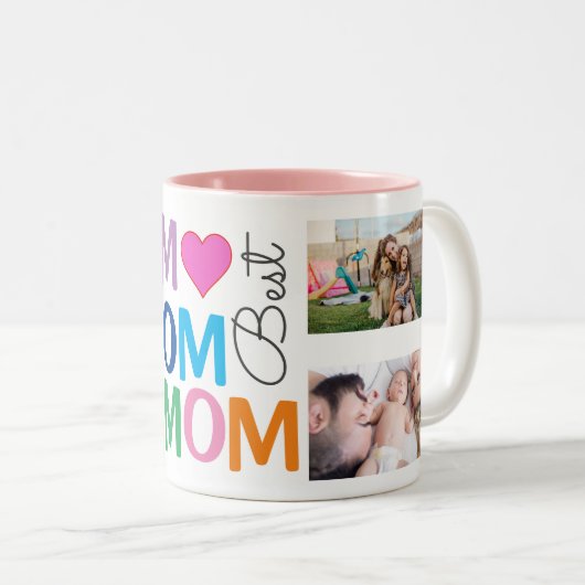 Tasse 2 Couleurs Meilleure photo de maman (Devant droit)