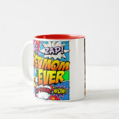 Tasse 2 Couleurs Meilleure photo personnalisée jamais vue par maman (Devant gauche)