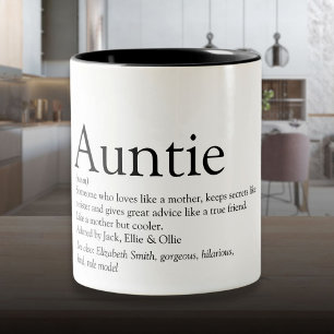 Tasse 2 Couleurs Meilleure Tante de Tous les Temps, Définition de T