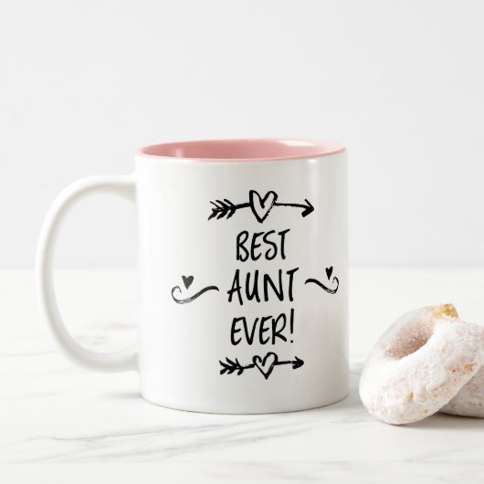Tasse 2 Couleurs Meilleure Tante Ever (Avec donut)