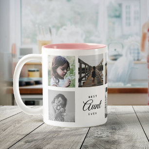 Tasse 2 Couleurs Meilleure tante Jamais mignonne Photo Instagram te