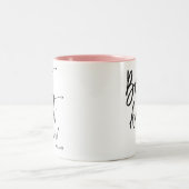 Tasse 2 Couleurs Meilleure tante jamais | Style de script personnal (Centre)