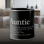 Tasse 2 Couleurs Meilleure Tante, Tante Définition Moderne<br><div class="desc">Personnalisez votre tante ou votre tante préférée pour créer un cadeau unique. Une façon parfaite de lui montrer à quel point elle est extraordinaire chaque jour. Conçu par Thisisnotme©</div>