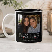 Meilleures Amies Meilleure Copine Cœur Typographie