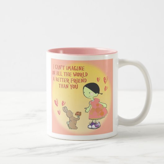 Tasse 2 Couleurs meilleurs amis (Droit)