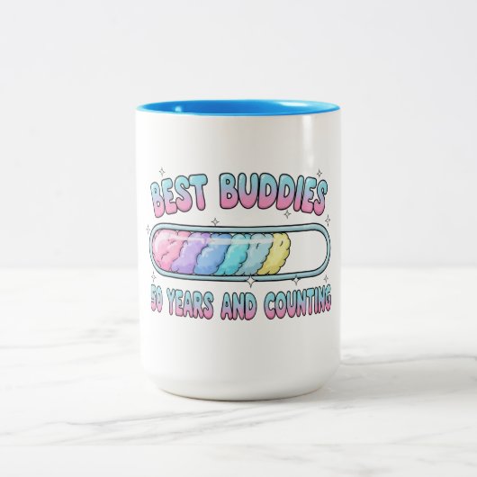 Tasse 2 Couleurs Meilleurs amis 50 ans et plus (Centre)