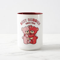 Meilleurs Amis Depuis 1990 Ours en Peluche Rouges