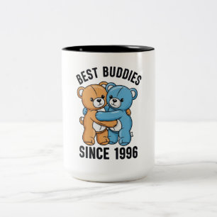 Tasse 2 Couleurs Meilleurs Amis Depuis 1996 Câlinant des Ours en Pe