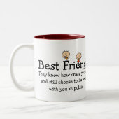 Tasse 2 Couleurs Meilleurs amis (les deux côtés) (Gauche)
