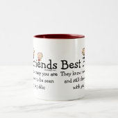 Tasse 2 Couleurs Meilleurs amis (les deux côtés) (Centre)