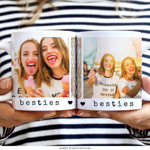 Tasse 2 Couleurs Meilleurs amis Photo Collage Meilleures amies Amit