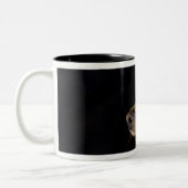 Tasse 2 Couleurs mélange de cocker sur son dos (Gauche)