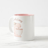 Tasse 2 Couleurs Mélangeur de boulangerie Cute Rose (Devant gauche)