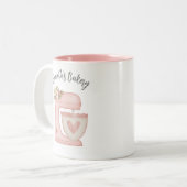 Tasse 2 Couleurs Mélangeur de boulangerie Cute Rose (Devant gauche)