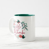 Tasse 2 Couleurs Mele Kalikimaka | Noël hawaïen (Devant gauche)