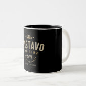 Tasse 2 Couleurs Membre de l'équipe Gustavo à vie Nom personnalisé (Devant droit)