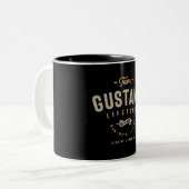 Tasse 2 Couleurs Membre de l'équipe Gustavo à vie Nom personnalisé (Devant gauche)