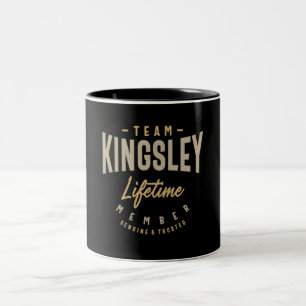 Tasse 2 Couleurs Membre de l'équipe Kingsley à vie Nom personnalisé