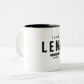 Tasse 2 Couleurs Membre de l'équipe Lena à vie Nom personnalisé (Devant gauche)