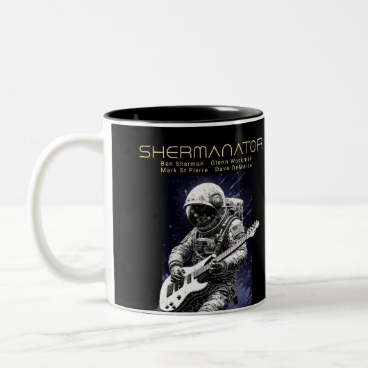 Tasse 2 Couleurs Membres de la bande SHERMANATOR (Gauche)