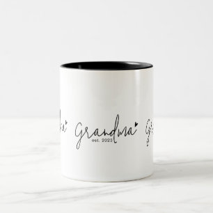 Tasse 2 Couleurs Mémé a créé un nouveau cadeau pour mémé