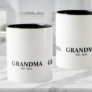 Tasse 2 Couleurs Mémé a créé un nouveau cadeau pour mémé