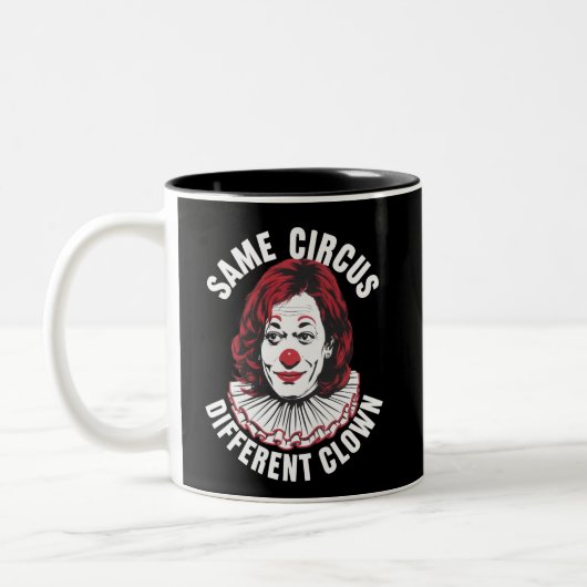 Tasse 2 Couleurs Même Cirque Clown différent Anti Kamala 2024 (Gauche)