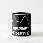 Tasse 2 Couleurs Mème de chat pathétique (Devant gauche)