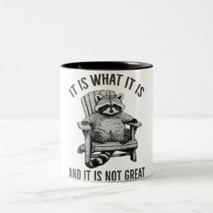 Tasse 2 Couleurs Mème de raton laveur, C'EST CE QUE C'EST ET CE N'E
