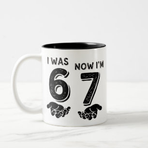 Tasse 2 Couleurs Mème drôle de six sept ans d'anniversaire 6 7 ans 