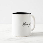 Tasse 2 Couleurs Mémé élégante script établi (Devant droit)