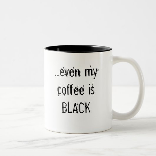Tasse 2 Couleurs Même mon isBLACK de café (Droit)
