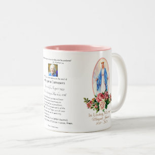 Tasse 2 Couleurs Mémorial funèbre catholique religieux