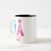 Tasse 2 Couleurs Men and Women Typography Icon Design (Devant gauche)