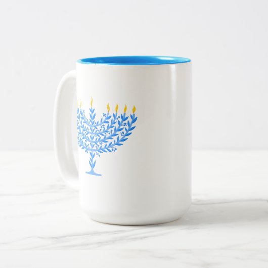 Tasse 2 Couleurs Menorah (Devant gauche)