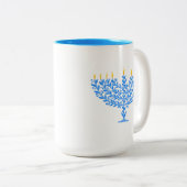 Tasse 2 Couleurs Menorah (Devant droit)